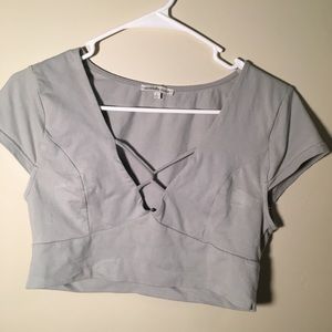 V-neck crop top
